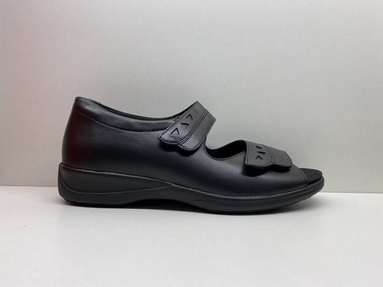 Solidus -Dames -  zwart - sandalen - maat 39½