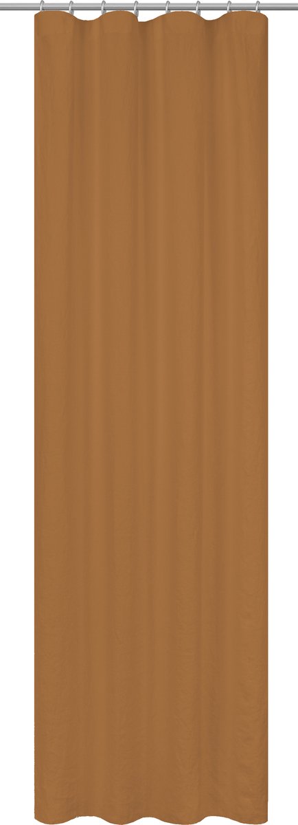 INSPIRE - verduisterende gordijnen - dekkend gordijn DANAE - B.140 x H.280 cm - gordijnen met oogjes en lussen - linnen - oranje