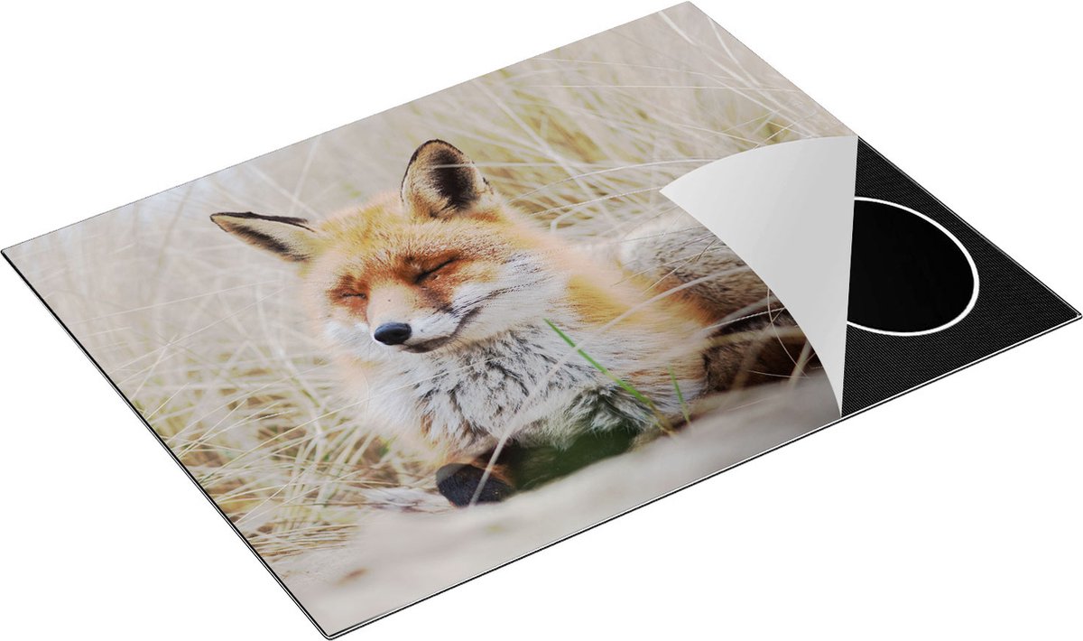 Chefcare Inductie Beschermer Vos in de Duinen - 77x59 cm - Afdekplaat Inductie - Kookplaat Beschermer - Inductie Mat