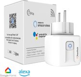 PuroTech Slimme Stekker - Tijdschakelaar & Energiemeter - Smart Plug - Geschikt Voor Alexa / Google Home - Verbruiksmeter - Energiekosten