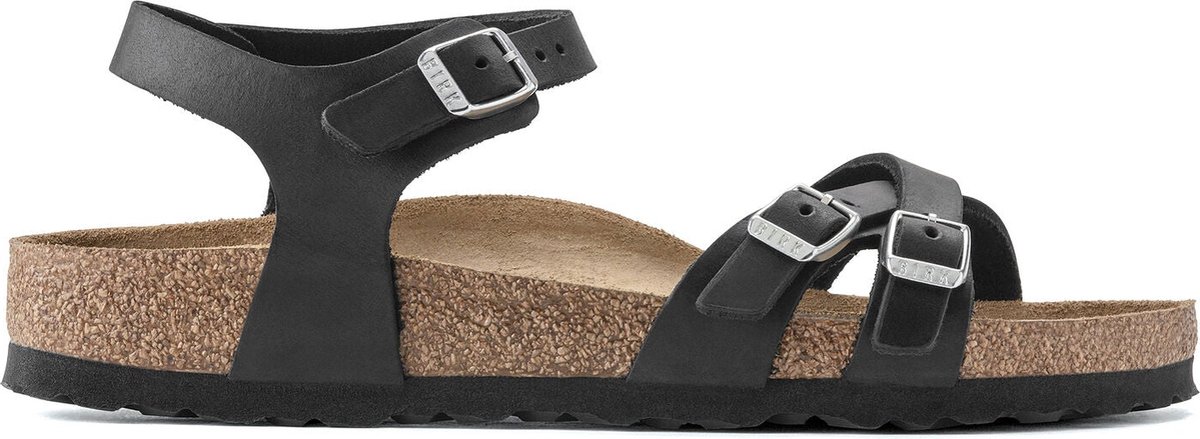 Birkenstock Kumba Dames Sandalen Black Narrow fit | Zwart | Nubuck