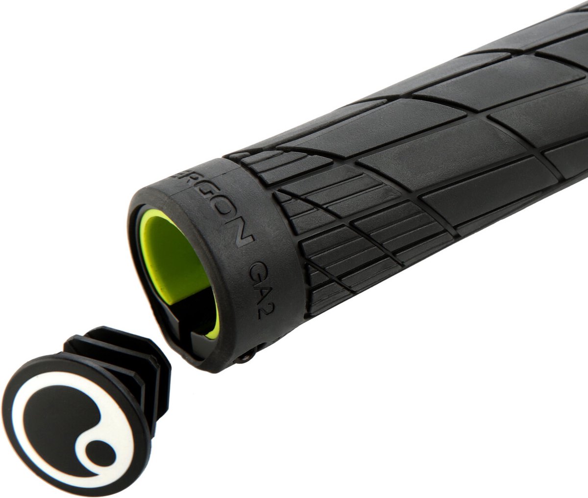 Ergon GA2 Ergonomische Lock-on MTB fietsgrepen, standaard compatibel, voor mountainbikes, zwart