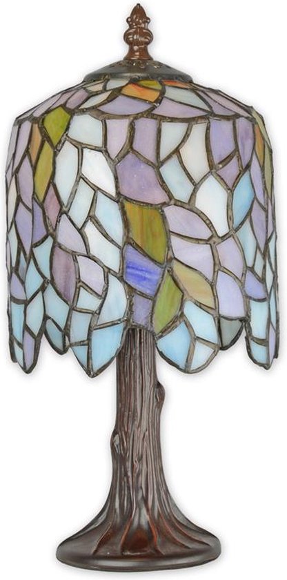 Tiffany tafellamp - Glas in lood - hoog