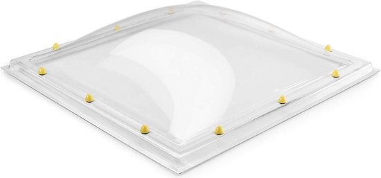 Skylux acrylaat lichtkoepel dubbelwandig - helder 0600 x 0600 mm