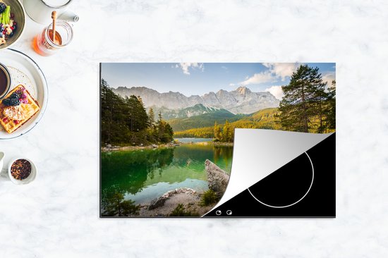 KitchenYeah® Inductie beschermer 80x52 cm - Bergen - Water - Duitsland - Kookplaataccessoires - Afdekplaat voor kookplaat - Inductiebeschermer - Inductiemat - Inductieplaat mat