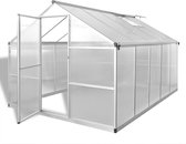 vidaXL - Tuinkas - met - basisframe - 7,55 - m² - versterkt - aluminium