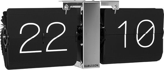Theoretisch Verplicht effect Karlsson - Flip clock No Case - Tafelklok - Metaal - 8,5x14x36cm - Zwart |  bol.com