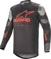 Alpinestars Racer Tactical Gray Camo Red Fluo Motorcycle Jersey S - Maat -