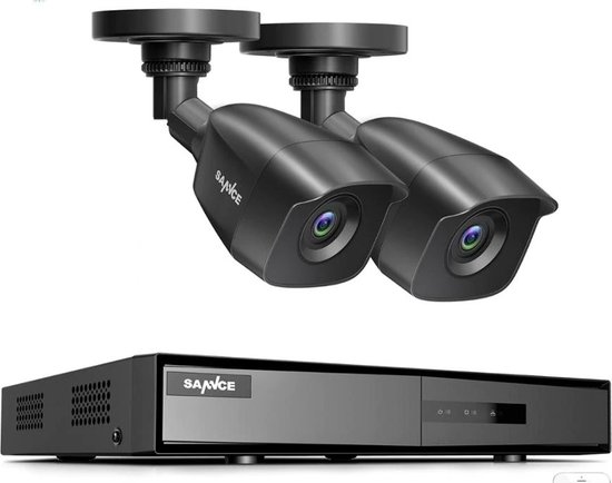 Ariko Sannce Camera CCTV systeem,2 x Zwarte hoge kwaliteit 3MP beveiliging  camera's,... | bol.com