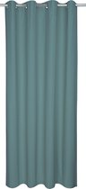 Bol.com INSPIRE - Dekkend gordijn LEYA - B.140 x H.280 cm - gordijnen met oogjes - katoen - blauw aanbieding