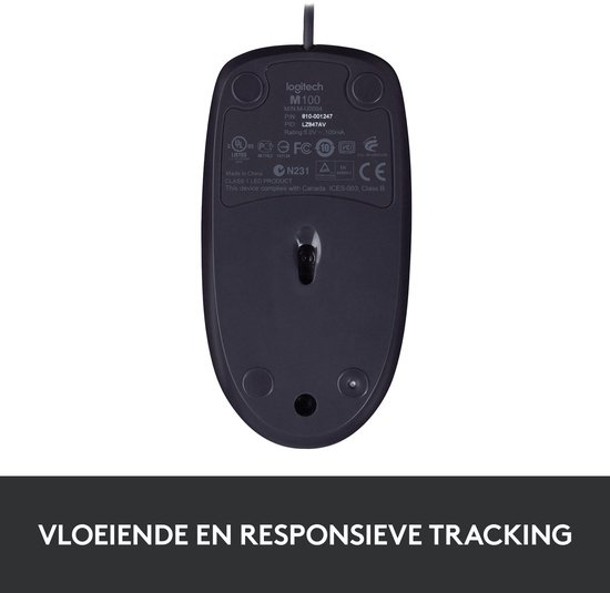 Logitech B100 - Muis - Zwart