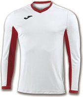 Joma Champion IV Voetbalshirt Lange Mouw Heren - Wit / Rood | Maat: S