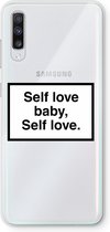 Hoesje geschikt voor Samsung Galaxy A70 hoesje - Self love - Soft Cover Telefoonhoesje - Bescherming aan alle Kanten en Schermrand