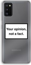Case Company® - Hoesje geschikt voor Samsung Galaxy A41 hoesje - Your opinion - Soft Cover Telefoonhoesje - Bescherming aan alle Kanten en Schermrand