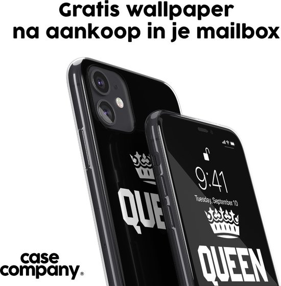 Case Company® - Coque pour iPhone XR avec cordon - Queen Black - Coque pour téléphone avec cordon Zwart - Protection Extra sur tous les côtés et sur le bord de l'écran