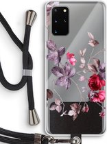 Case Company® - Hoesje met koord geschikt voor Samsung Galaxy S20 Plus hoesje met Koord - Mooie bloemen - Telefoonhoesje met Zwart Koord - Bescherming aan alle Kanten en Over de Schermrand