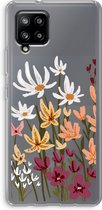 Case Company® - Hoesje geschikt voor Samsung Galaxy A42 5G hoesje - Painted wildflowers - Soft Cover Telefoonhoesje - Bescherming aan alle Kanten en Schermrand