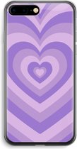 Case Company® - Hoesje geschikt voor iPhone 7 PLUS hoesje - Hart Paars - Soft Cover Telefoonhoesje - Bescherming aan alle Kanten en Schermrand