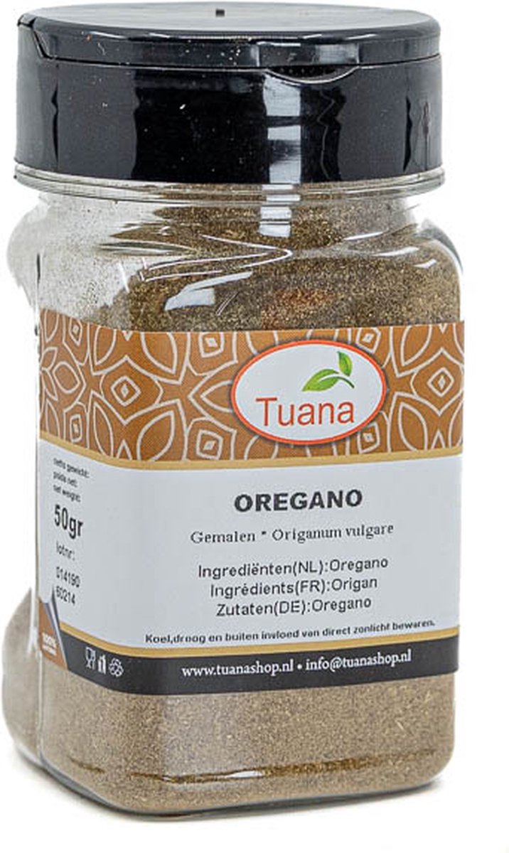 Goedkoopste Tuana Kruiden - Oregano Gemalen - Bakje 50 Gram - Kruiden Zonder Zout - KP0190
