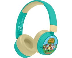 Animal Crossing - draadloze kinderkoptelefoon - volumebegrenzing - lange batterijduur - microfoon - opvouwbaar - bluetooth