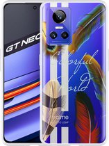 Realme GT Neo 3 Hoesje Feathers World - Designed by Cazy
