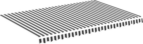vidaXL Toile de rechange pour auvent 4,5 x 3 m Anthracite et blanc