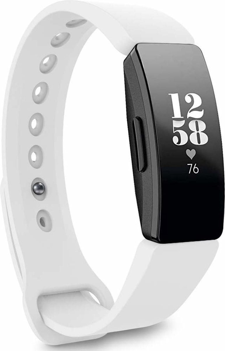 Siliconen bandje - wit, geschikt voor Fitbit Inspire & Inspire HR