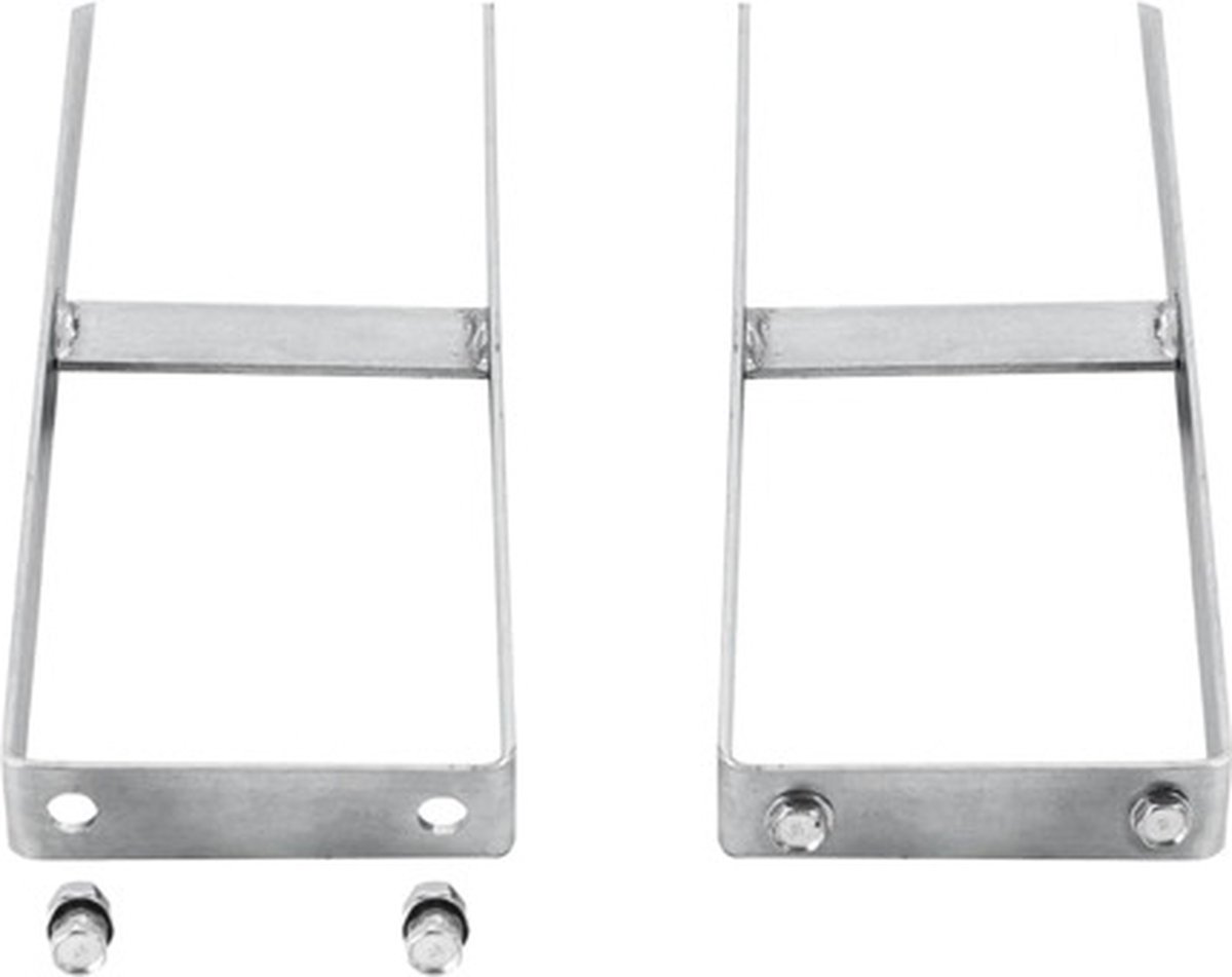 Goedkoopste vidaXL - Grondpinnen - voor - HKC - schutting - 2 - st - 40 - cm - staal