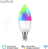 Laxihub Duo Pack Smart Lighting - Slimme Lampen - E14 Fitting - Wi-Fi - Bluetooth - Lage Energieverbuik