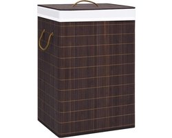 vidaXL - Wasmand - met - 2 - vakken - 72 - L - bamboe - bruin