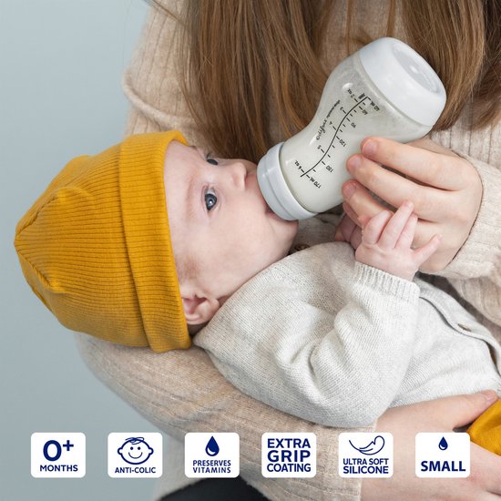 Difrax Babyfles 170 ml Natural - S-fles - Anti-Colic - Lichtblauw - 2 stuks van Merkloos — afbeelding 5