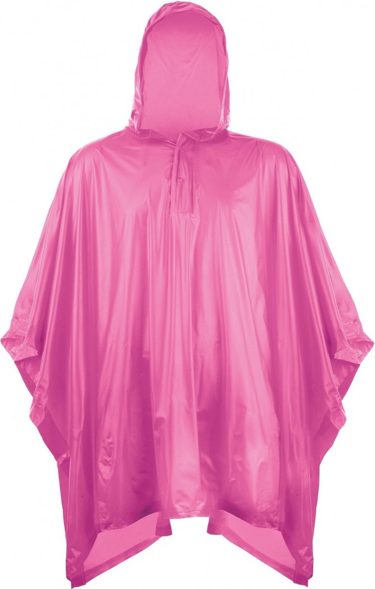 Eenvoudige roze regenponcho