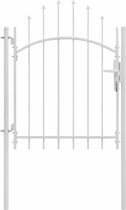 vidaXL - Poort - 1x2 - m - staal - wit