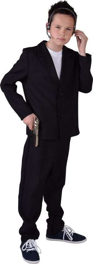 Jongens verkleedkleding 'Bodyguard' - Zwart pak/kostuum