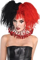 Amscan Clownspruik Dames 29 Cm Polyester Zwart/rood One-size