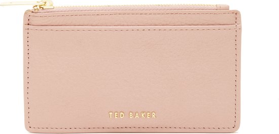 Ted Baker Ladies Card Holder Zipper Wallet Cuir - Rose