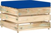 vidaXL - Hocker - sectioneel - met - kussen - groen - geïmpregneerd - hout