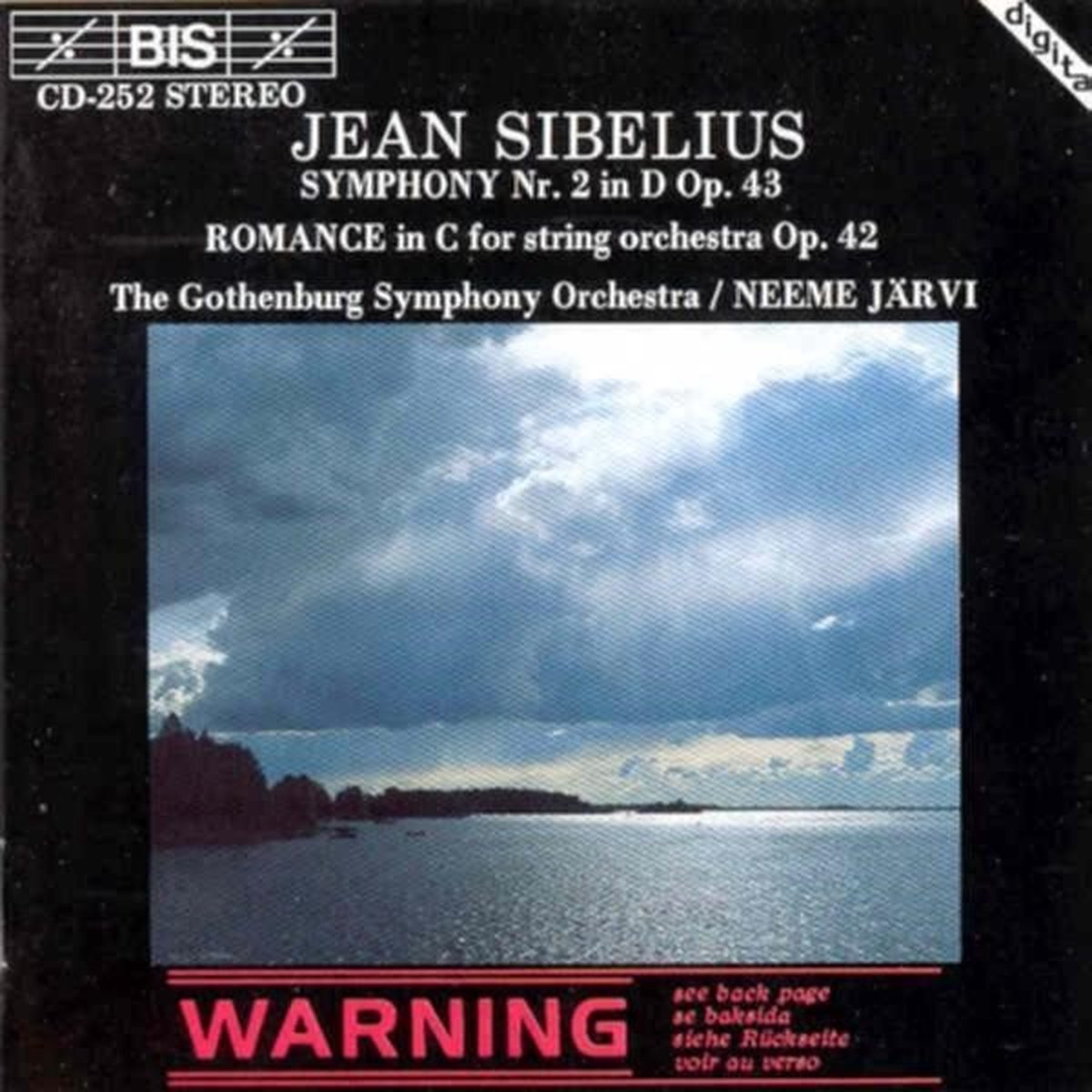 Gothenburg Symphony Orchestra, Neeme Järvi - Sibelius: (Compl.Ed. 11), Symphony No.2 In D (CD)