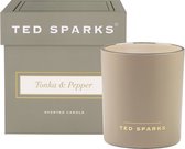 Ted Sparks - Geurkaars Demi - 60 Branduren - 1 Lont - Luxe Verpakking - Tonka & Pepper