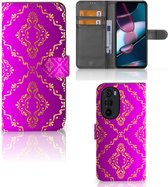 Coque de téléphone portable Motorola Edge 30 Pro coque de téléphone avec photo baroque rose