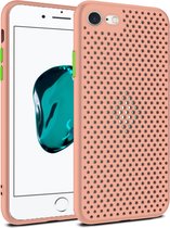 Smartphonica iPhone 6/6s Plus siliconen hoesje met gaatjes - Zalm / Back Cover geschikt voor Apple iPhone 6/6s Plus
