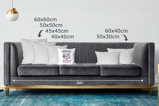 Coussins décoratifs - Oreillers Salon - 40x40 cm - Mancave - Amérique - Boxe - Vintage