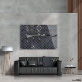 Peinture sur toile de Luxe AK47xLouis | 100 x 150 | Salle de séjour | Chambre à coucher | Bureau | Musique | Design | Art | Moderne | ** 2 CM D'ÉPAISSEUR ! †