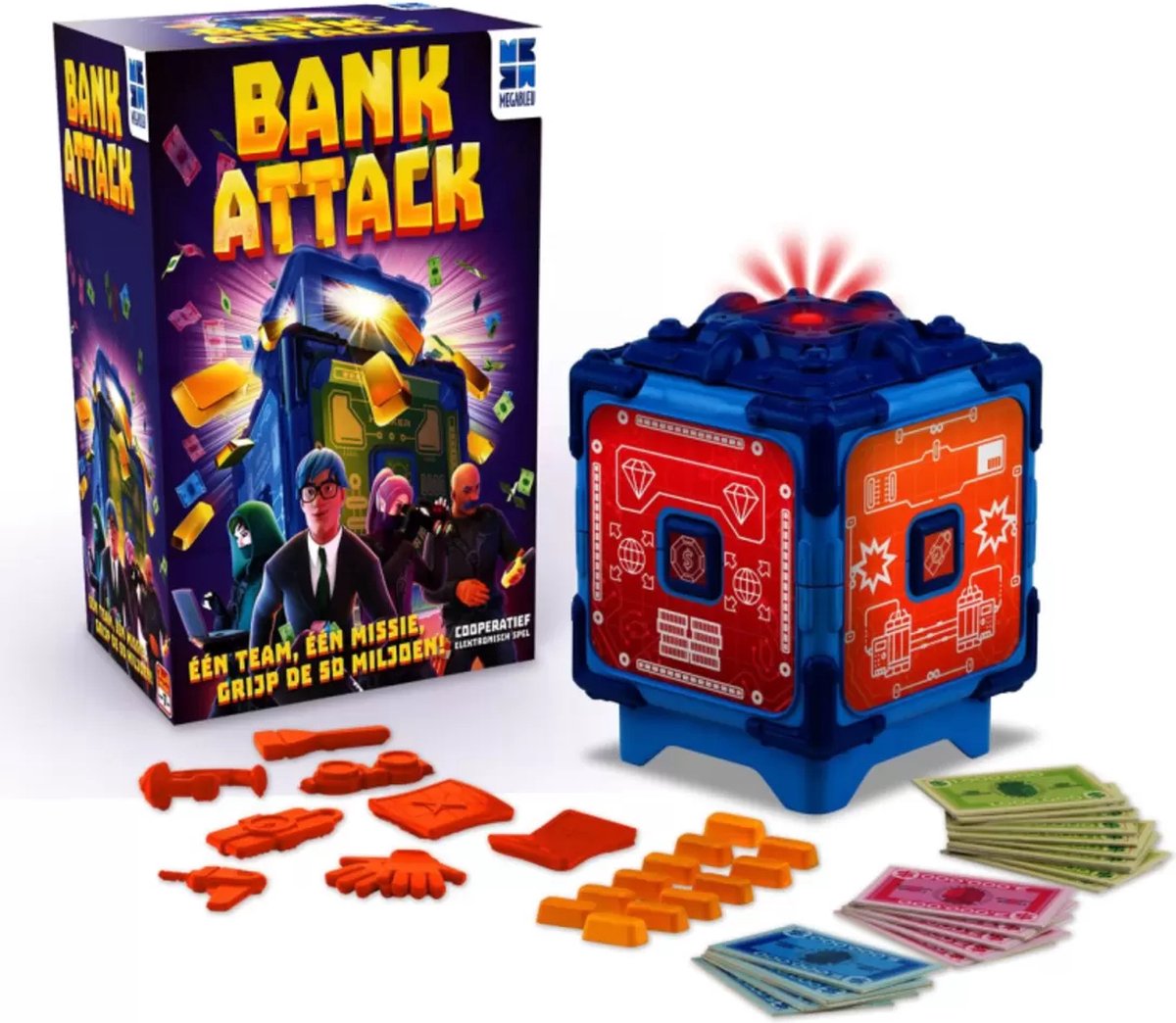 Bank Attack - Coöperatieve spellen - Gezelschapsspel voor Familie - Elektronische Kluis inbegrepen - spellen kinderen — afbeelding 10