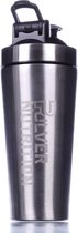 Pulver® - RVS Shakebeker - Proteïne en Eiwit Shaker & - Shake beker - BPA Vrij - 1000 ml - Shaker - Drinkfles - Silver