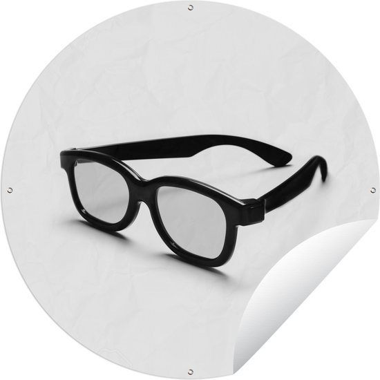 Tuincirkel Een 3d bril voor een 3d film in de bioscoop - 60x60 cm - Ronde Tuinposter - Buiten
