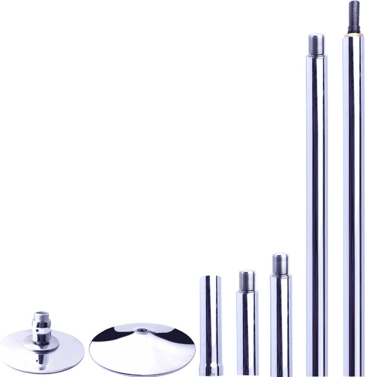 Pole Dance Barre de danse, Statique & Rotatif, 45 mm de diamètre, Réglable en hauteur de 2,235 m à 2,745 m