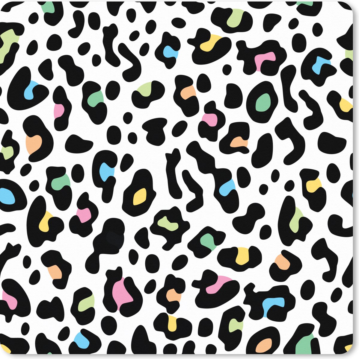 Muismat XXL 60x60 cm - Bureau onderlegger - Bureau mat Patronen - Panterprint - Kleuren - Bureaumat - Gaming mousepad xl - Bureaulegger groot - Computer deskmat
