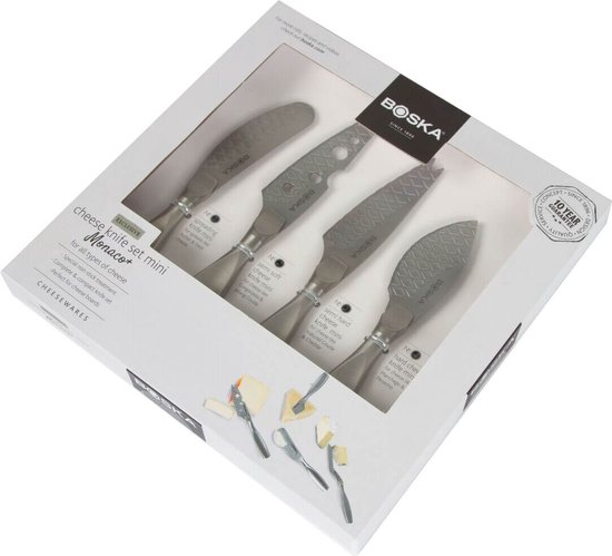 Boska Mini Monaco + - Set de couteaux à fromage - pour tous les fromages - 4 pièces