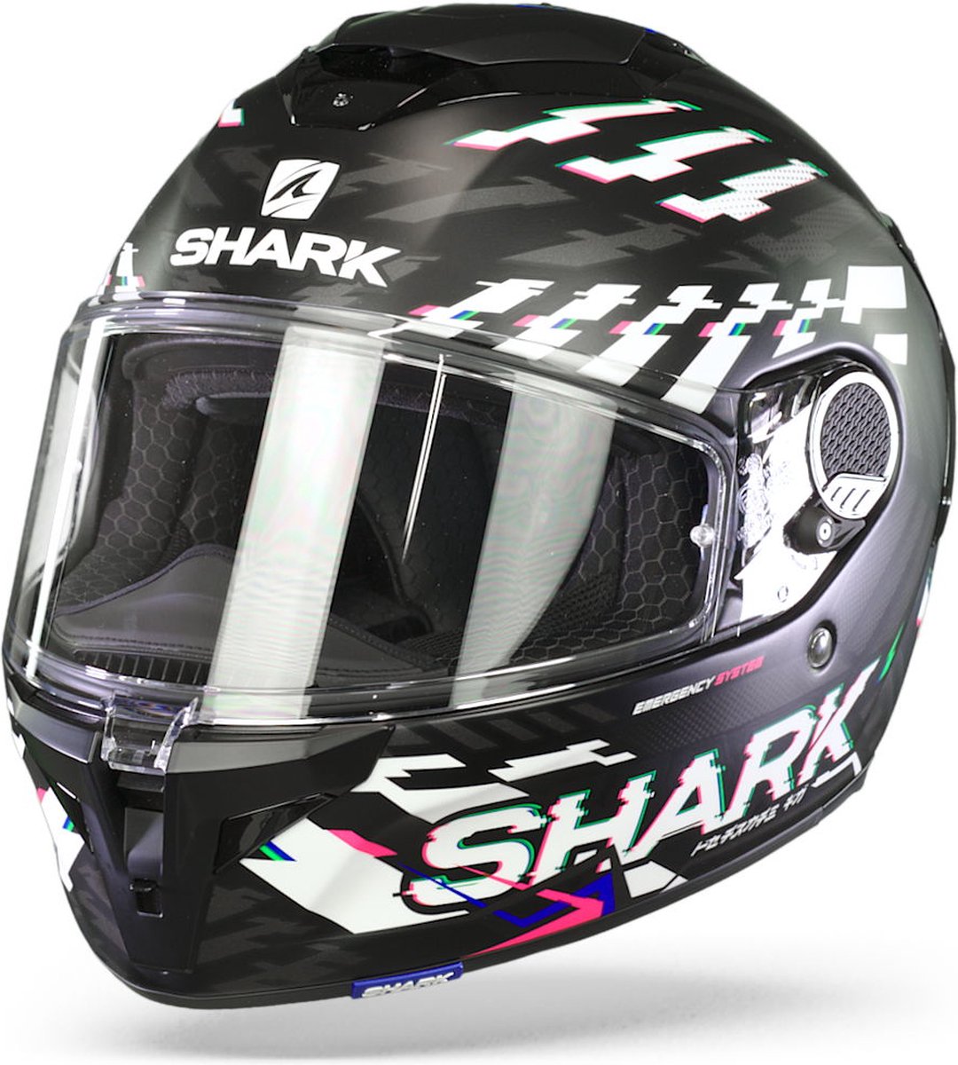 Shark Spartan GT Bcl. Micr. E-Brake Mat Mat Zwart Blauw Antraciet KBA Integraalhelm XS
